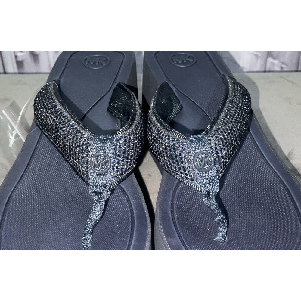 MICHAEL Michael Kors Chandler Wedges Women’s Navy Sandal Size 11 M - Picture 3 of 9